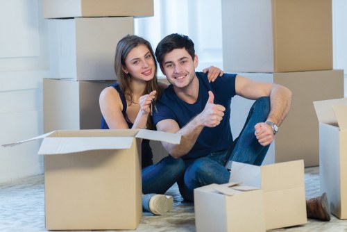 Office packing services in Loxford with organized moving cartons