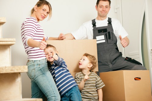 Careful packing of fragile items for removals and storage